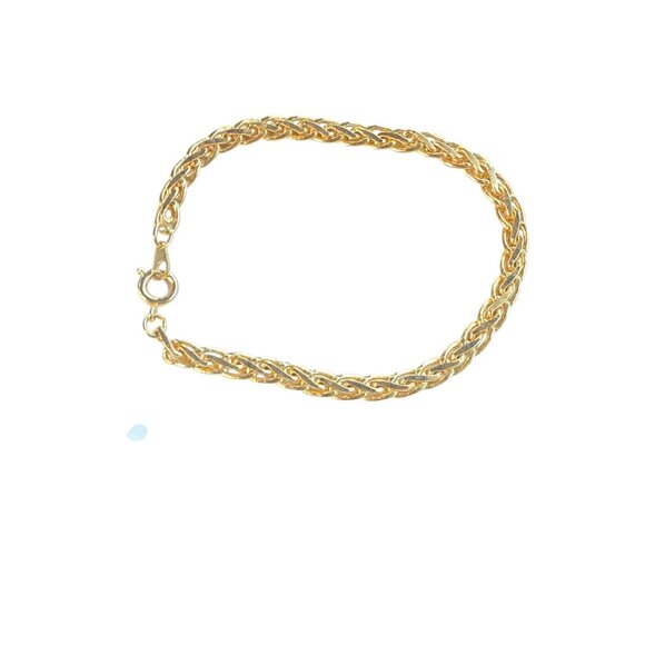 Gold Plated Cuban Link Chain Bracelet With Lobster Clasp For Men Or Women - Picture 2 of 11